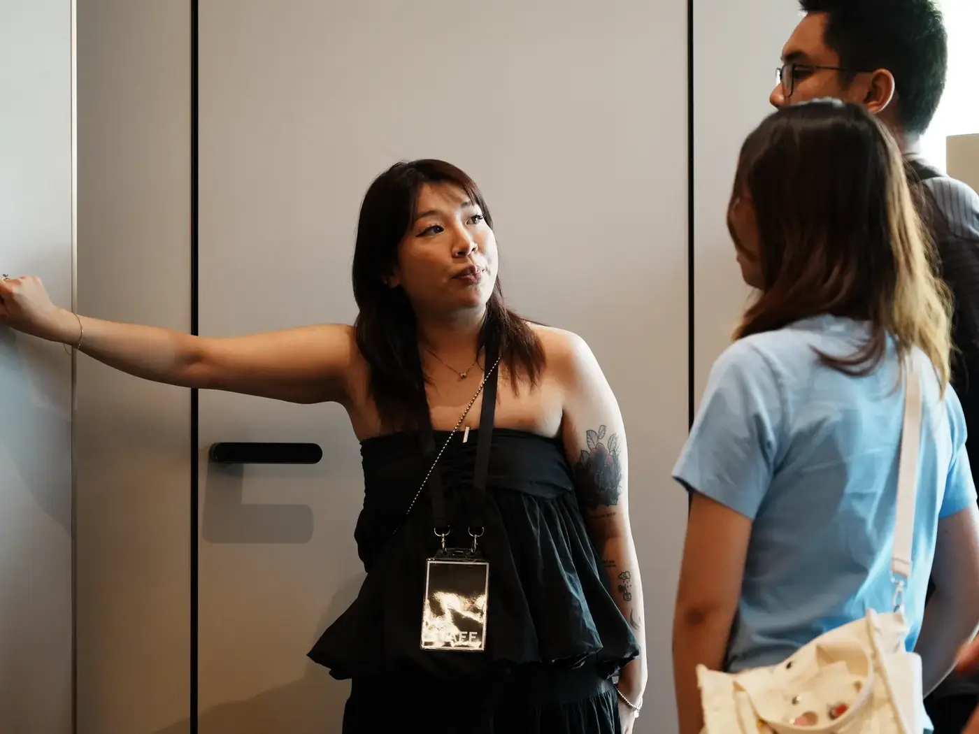 Guide leading homeowners on a showroom tour