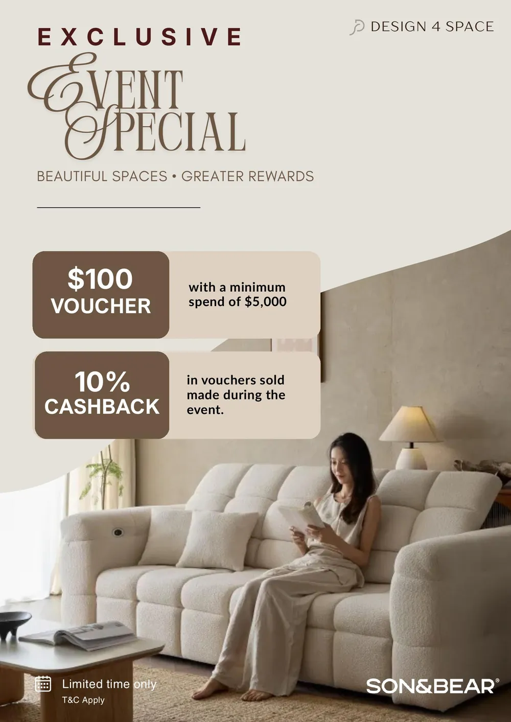 Son & Bear — $100 voucher + 10% cashback